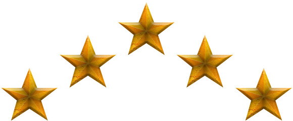 étoiles dorées sur fond blanc 