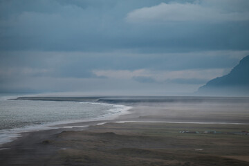 storm on the beach