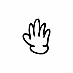 Fototapeta na wymiar Splayed finger icon in vector. Logotype - Doodle