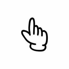Obraz premium Pointing up icon in vector. Logotype - Doodle