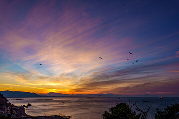 Fototapeta na wymiar Sunrise in Amalft