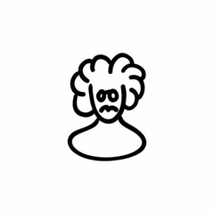 Scared icon in vector. Logotype - Doodle