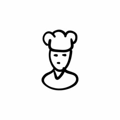 Chef icon in vector. Logotype - Doodle