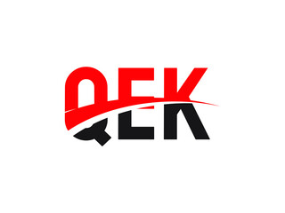 QEK Letter Initial Logo Design Vector Illustration