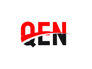 QEN Letter Initial Logo Design Vector Illustration