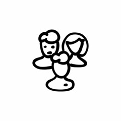 Family icon in vector. Logotype - Doodle