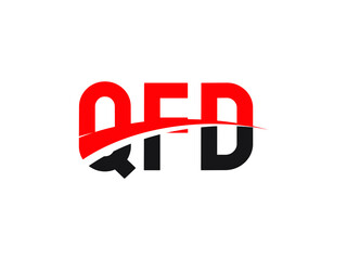QFD Letter Initial Logo Design Vector Illustration