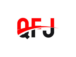 QFJ Letter Initial Logo Design Vector Illustration
