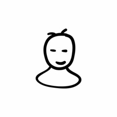 Alien icon in vector. Logotype - Doodle