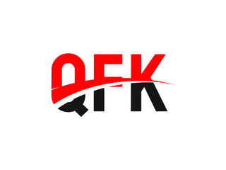 QFK Letter Initial Logo Design Vector Illustration