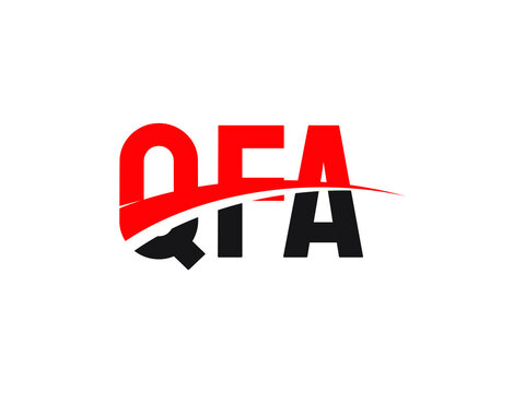QFA Letter Initial Logo Design Vector Illustration