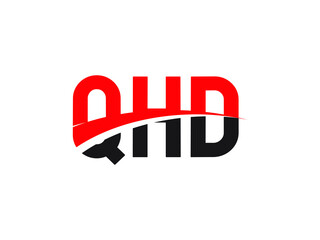 QHD Letter Initial Logo Design Vector Illustration