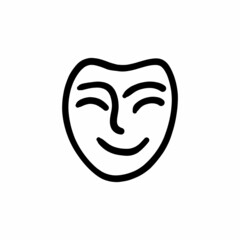 Smile icon in vector. Logotype - Doodle
