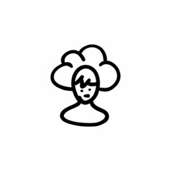 Brainstorming icon in vector. Logotype - Doodle
