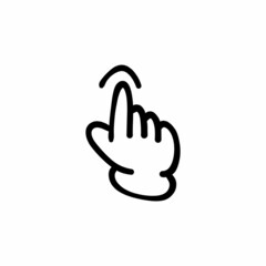 Gesture  icon in vector. Logotype - Doodle
