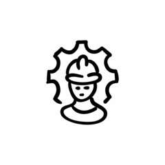 Civil engineer icon in vector. Logotype - Doodle