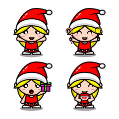 New Cute Girl Character Christmas