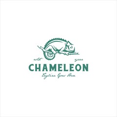 Chameleon Logo Design Vector Image