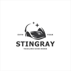 Stingray Logo Design Vector Image