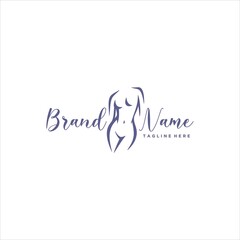 Sexy Woman Body Goals Logo Design Vector Image