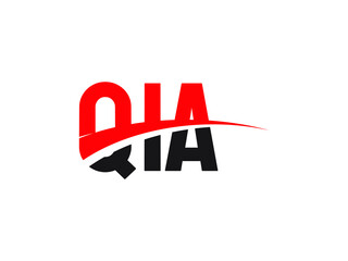 QIA Letter Initial Logo Design Vector Illustration