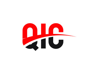 QIC Letter Initial Logo Design Vector Illustration