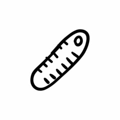 Skateboard icon in vector. Logotype - Doodle