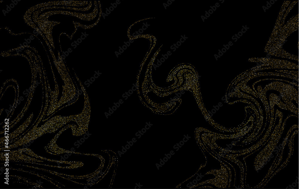 Poster Abstract Gold design element with glitter effect on dark background for greeting card and disqount voucher.