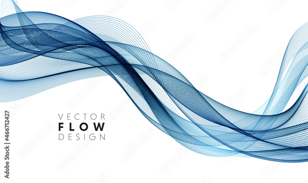 Aufkleber Vector abstract colorful flowing wave lines isolated on white background. Design element for wedding invitation, greeting card