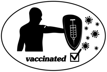 vaccinated person protects against the virus 
