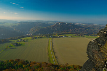 Saxon Switzerland Lilienstein Koenigstein Fortress
