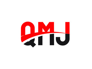 QMJ Letter Initial Logo Design Vector Illustration
