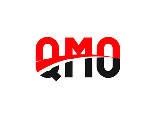 QMO Letter Initial Logo Design Vector Illustration