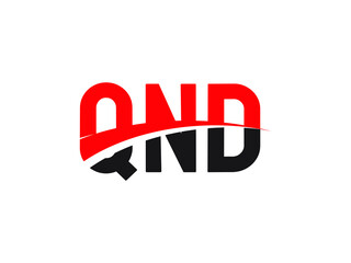 QND Letter Initial Logo Design Vector Illustration