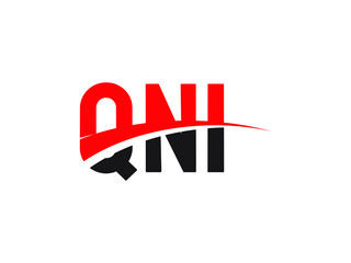 QNI Letter Initial Logo Design Vector Illustration