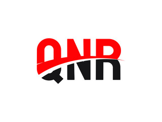 QNR Letter Initial Logo Design Vector Illustration
