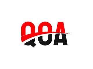QOA Letter Initial Logo Design Vector Illustration