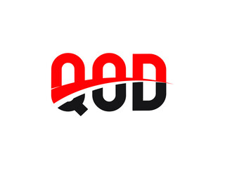 QOD Letter Initial Logo Design Vector Illustration