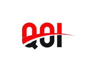QOI Letter Initial Logo Design Vector Illustration