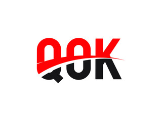 QOK Letter Initial Logo Design Vector Illustration