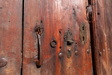 Old doors and door handles