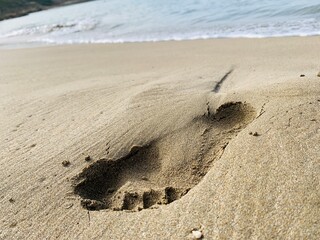 footprints in the sand
