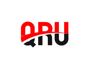 QRU Letter Initial Logo Design Vector Illustration