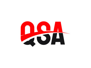 QSA Letter Initial Logo Design Vector Illustration