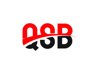 QSB Letter Initial Logo Design Vector Illustration