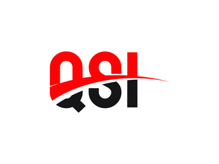 QSI Letter Initial Logo Design Vector Illustration