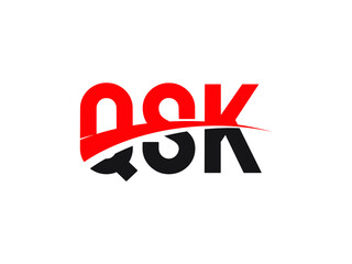 QSK Letter Initial Logo Design Vector Illustration