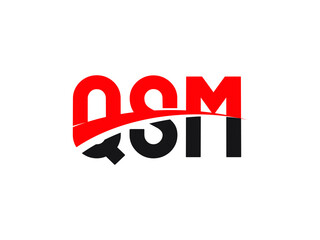 QSM Letter Initial Logo Design Vector Illustration