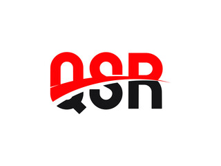 QSR Letter Initial Logo Design Vector Illustration