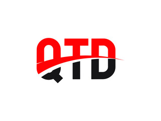 QTD Letter Initial Logo Design Vector Illustration